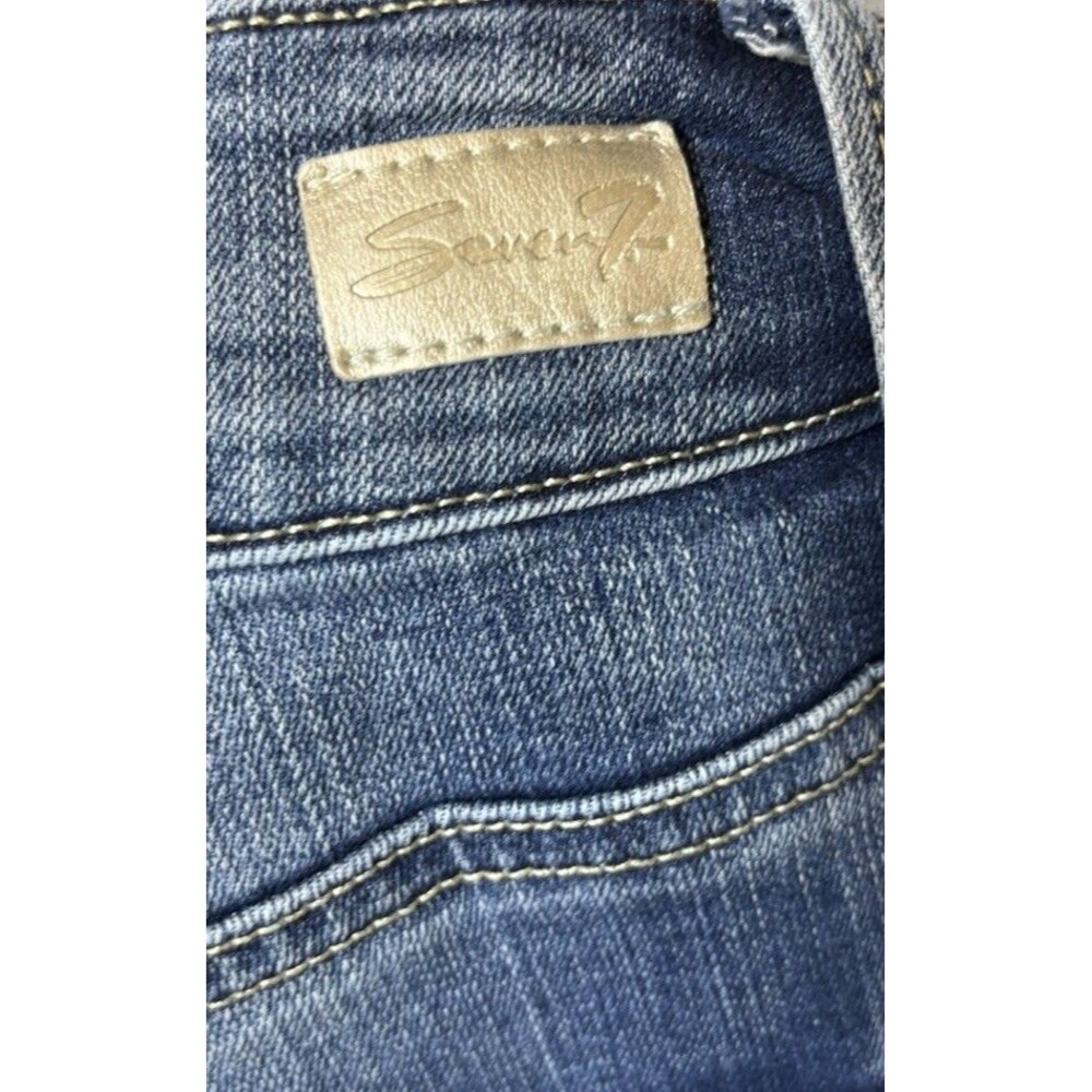 Seven 7 Woman’s Jeans Size 14 Ultra High Rise Skinny Blue Tummy Less Length 29 - Picture 8 of 9